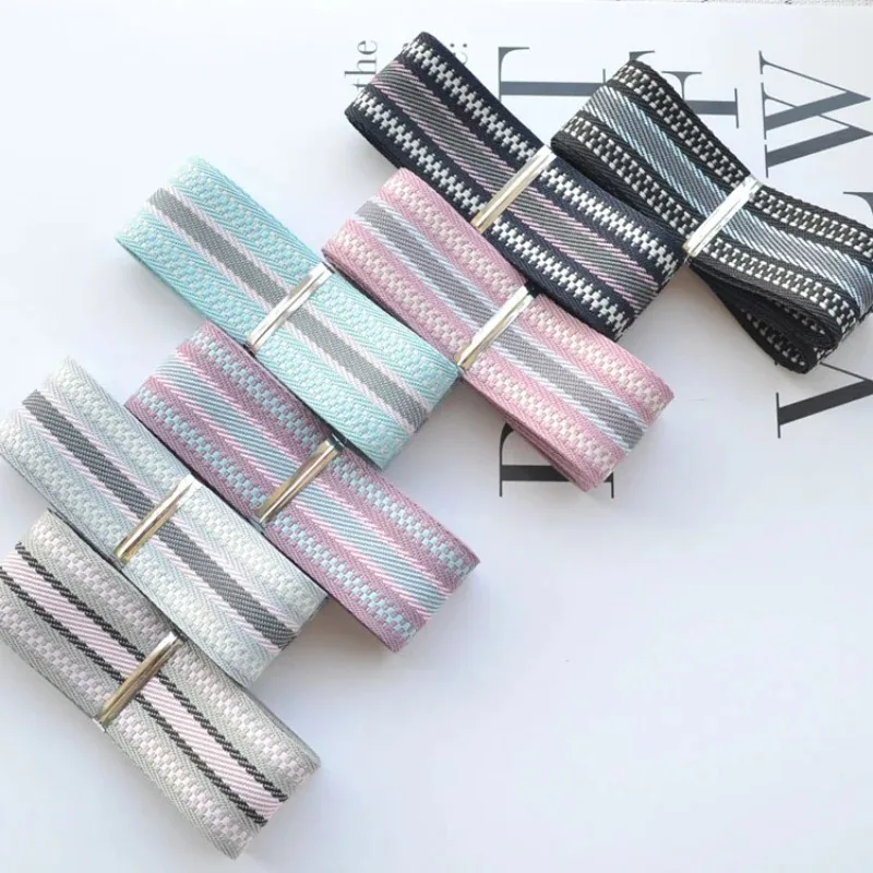 1''25mm Stripe Grosgrain Fabric Ribbon Embroidered Applique Sewing Craft Wedding Clothing Accessories Hair Bow Material 1-5Meter ribbon decoration grosgrain ribbon sewing ribbon