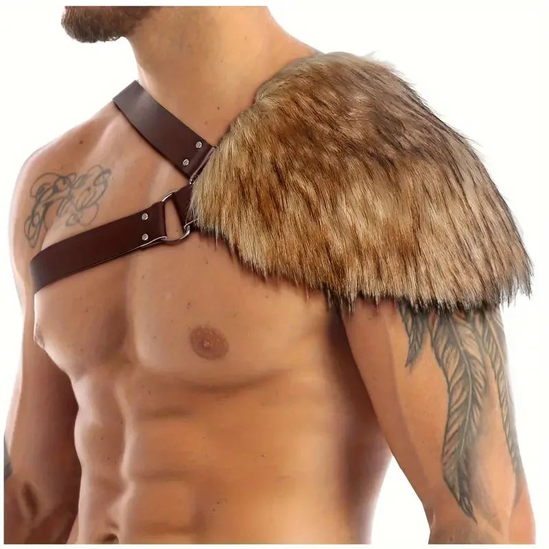 JAOYU Viking Medieval Belt - Wide Faux Leather, Celtic Knot Buckle, Adjustable Up To 47 Inches, For Cosplay & LARP