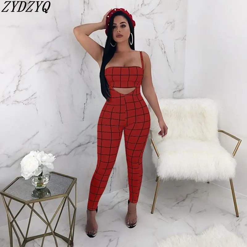 Zydzyq Women Clothing 2pieces Set Spring Print Sexy Tube Top+overalls
