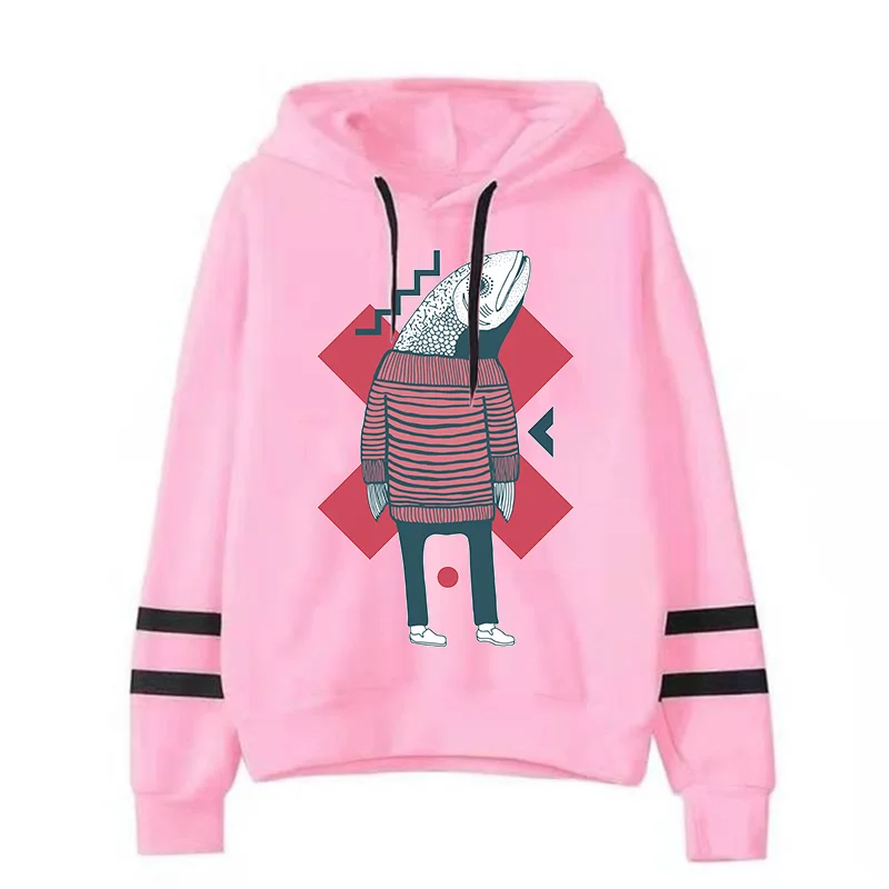 Autumn Winter Men's and Women's Hoodies Fun Print Casual Sweatshirt Designer Clothing Salty Fish Graphic Hoodies Y2K Streetwear