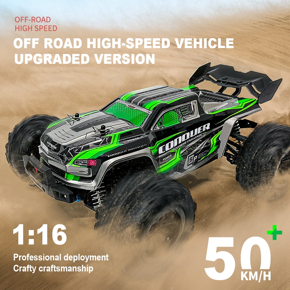 16102 1:16 Rc Car With Led Light 4WD 50km/h Off-road Vehicle High Speed Drift Car For Kid Vs Wltoys Boys Kids Birthday Gifts 2