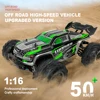 16102 1:16 Rc Car With Led Light 4WD 50km/h Off-road Vehicle High Speed Drift Car For Kid Vs Wltoys Boys Kids Birthday Gifts 2