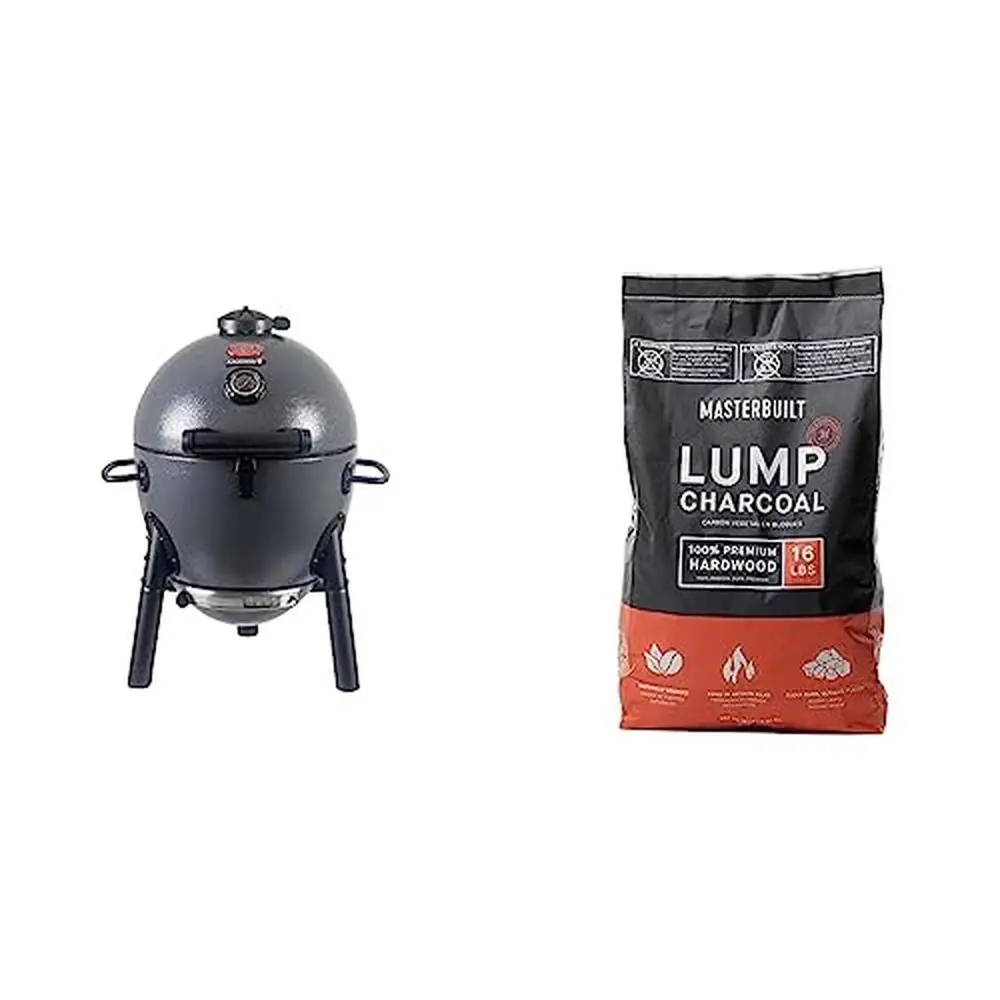 

Portable Charcoal Grill and Lump Charcoal (16 Pound)