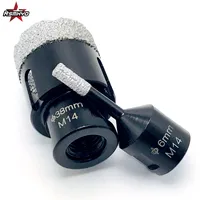 Mèche de perçage en diamant brasé à sec M14, pour le perçage de carreaux de porcelaine, de marbre, de pierre, scie à trous pour meuleuse d'angle 2