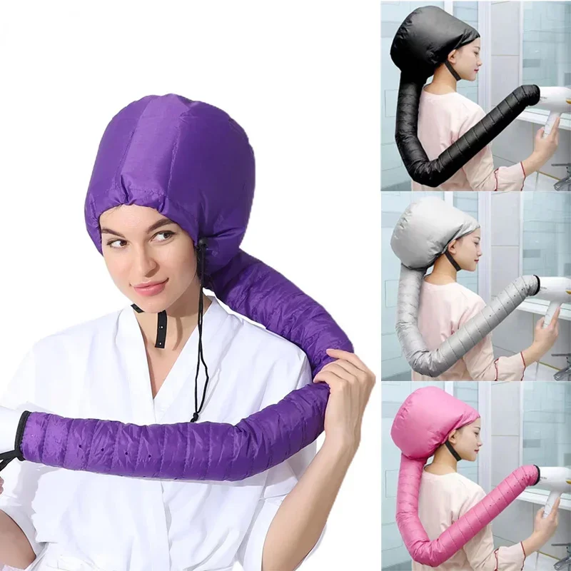 Portable Hair Bonnet Dryer Cap Without Plugging Hair Drying Cap Household Curly Hair Hat Adjustable Hairdressing Styling Tools gratkit firefly filament dryer box 3d printer filament dryer tuya app remote controlled adjustable drying temperature and time