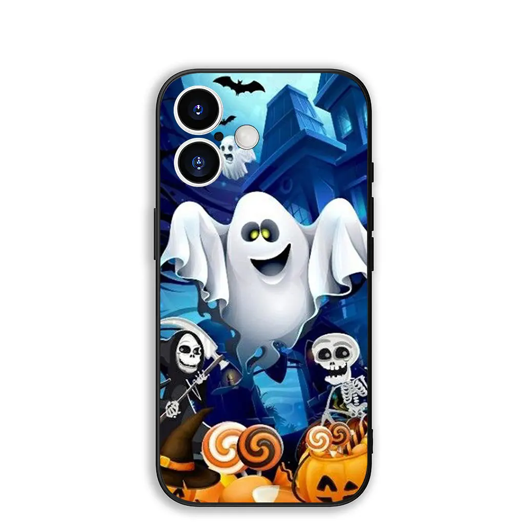 Little Ghost Halloween Pumpkin Flower Phone Case