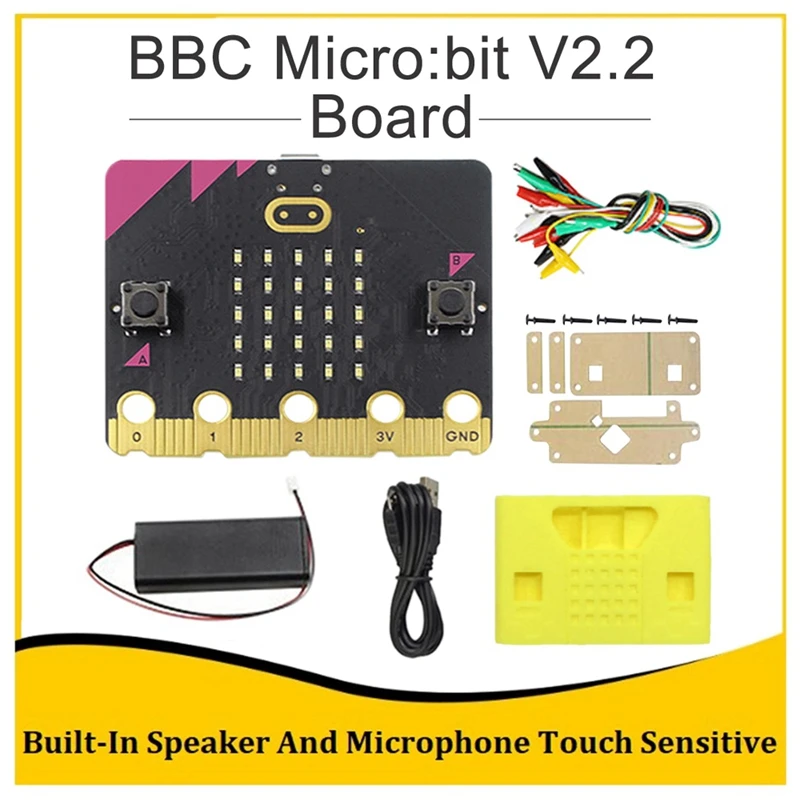 Bbc Micro: bit V2.2 Gaan Kit Ingebouwde Luidspreker Mic Touch Gevoelige  Programmeerbare Leren Development Board + Case Diy Project| | - AliExpress