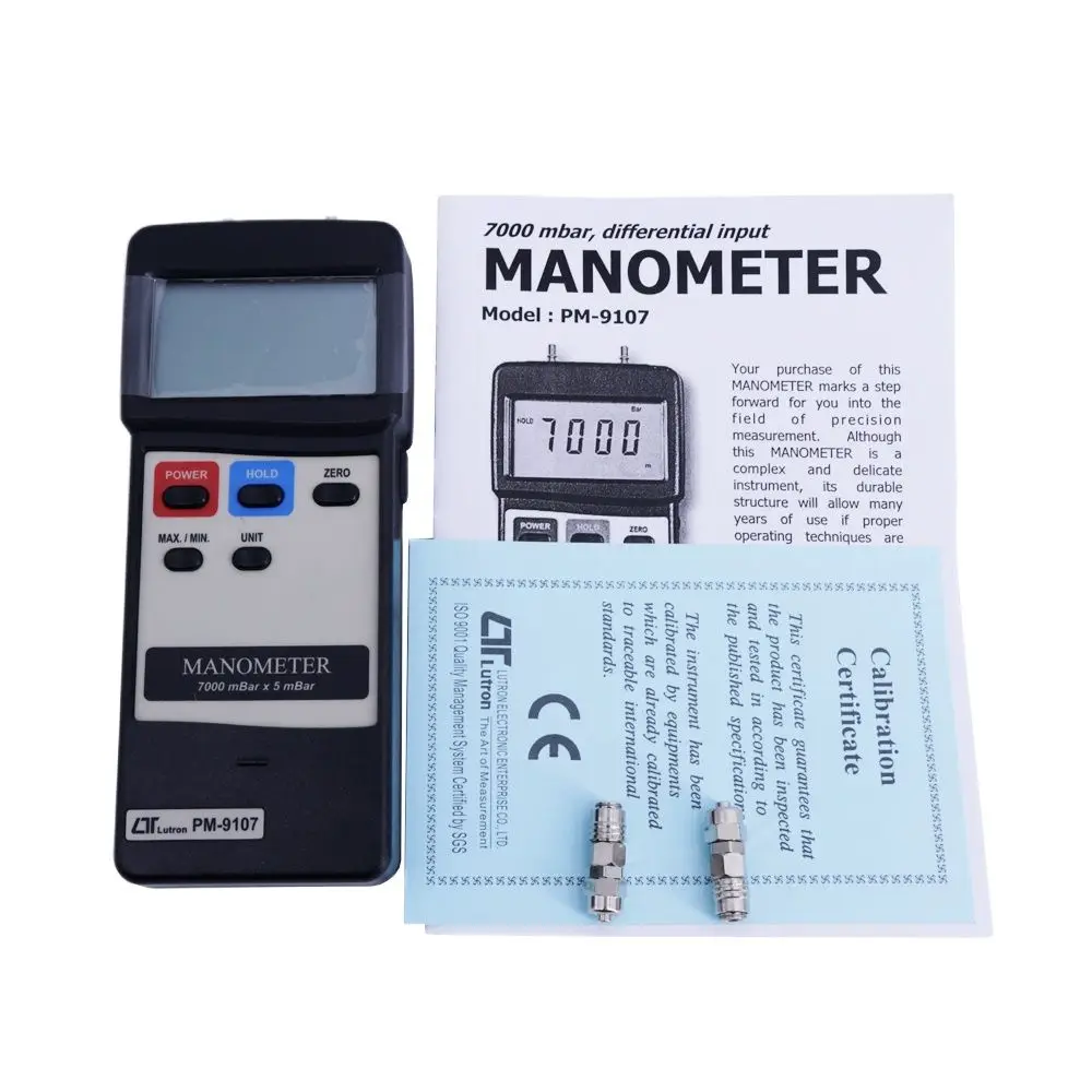 Lutron Pm9107 Digital Manometer Pressure Gauge Pressure Difference Meter Range 07000 Mbar
