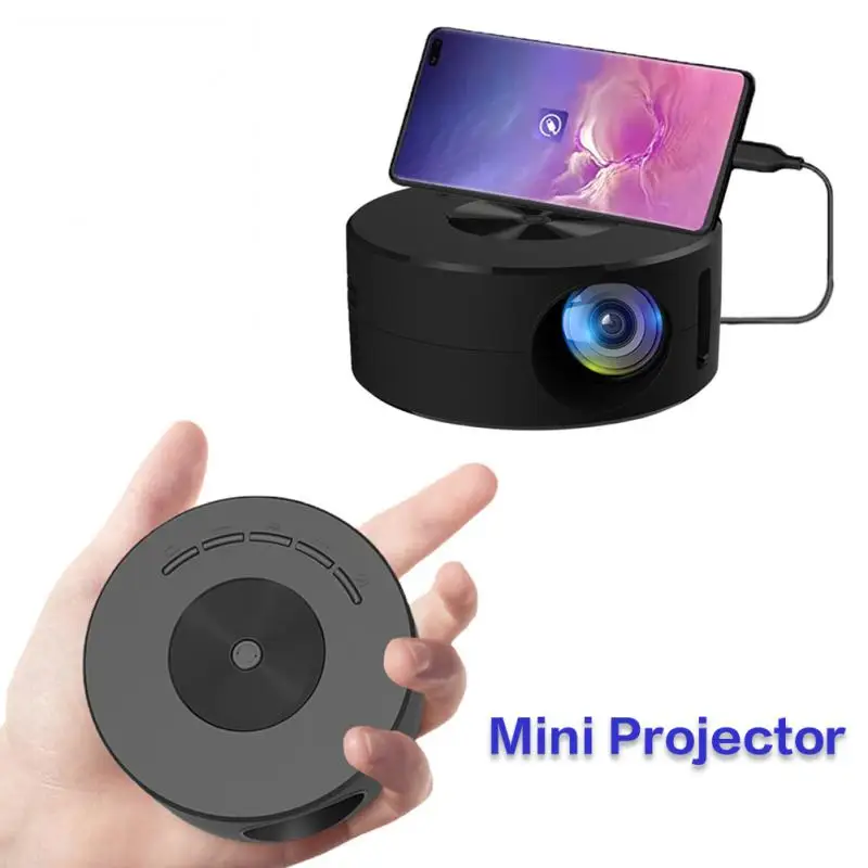 YT200-proyector de vídeo móvil LED para cine en casa, reproductor multimedia para cine en casa con cable, misma pantalla, proyector para Android y Iphone - AliExpress