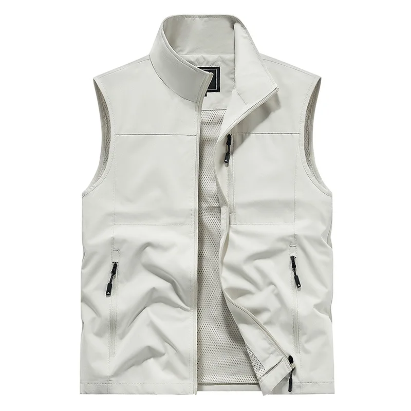 Sleeveless Jacket Tactical Vest For Men Vests Work Multi Pocket Hunting Embroidered Clothing Luxury Large Size Men's Windbreaker