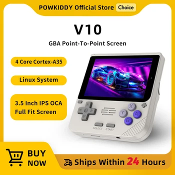 POWKIDDY V10 Handheld Game Console 3.5 Inch 480x320 IPS OCA Full Screen Retro Gaming Console - OpenDingux, Affordable Children’s Gift 1