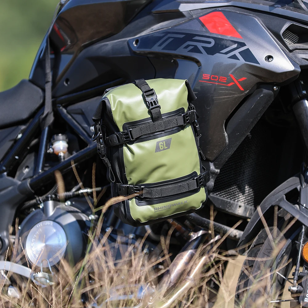 Rhinowalk-Waterproof Motorcycle Tank Bag for Men, Combinable Motorcycle Bumper Bag, Travel Luggage Bag, 6L