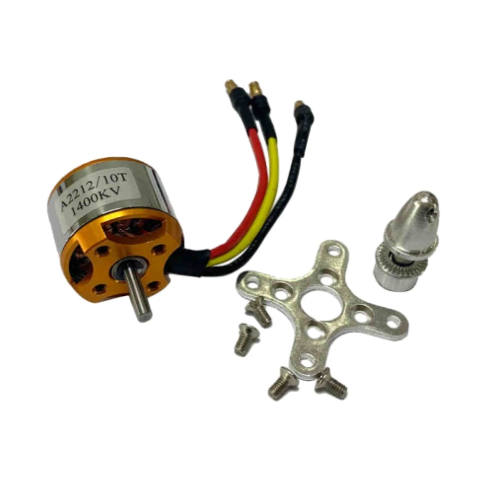 Micro moteur brushless haute performance 1000KV à 2450KV pour drone RC, comparé à une pièce de monnaie pour illustrer sa taille compacte.