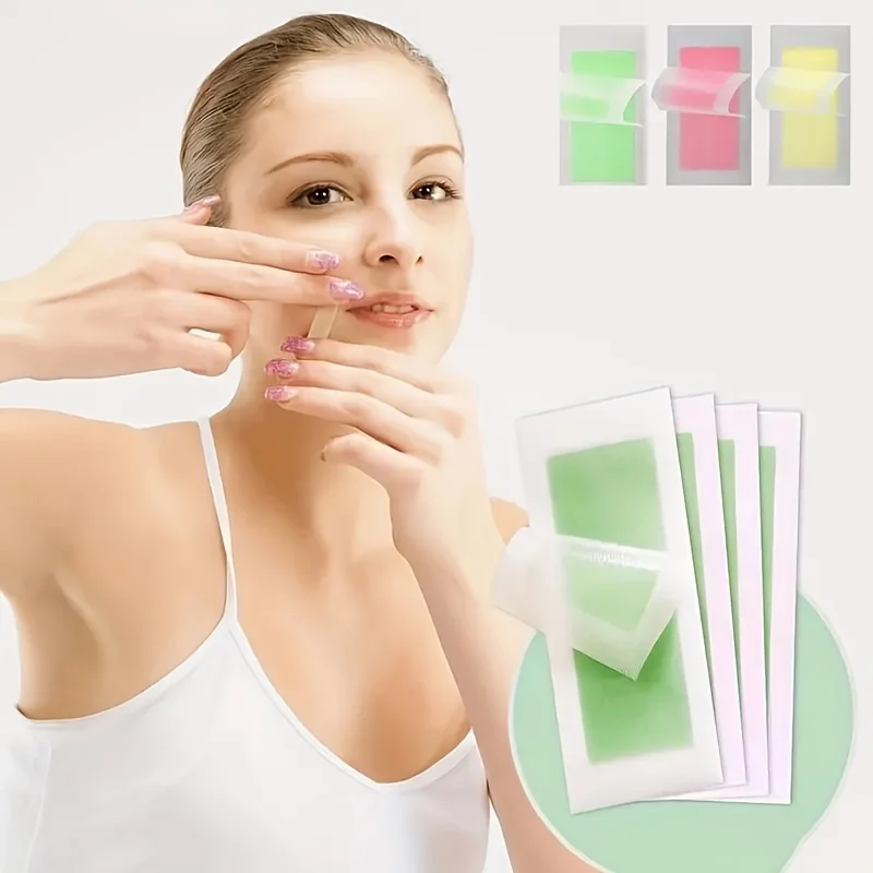 Hair Removal Wax Strip 10pcs Portable Practical Painless Fast Gentle and Non Irritating Disposable for Face Lip Leg