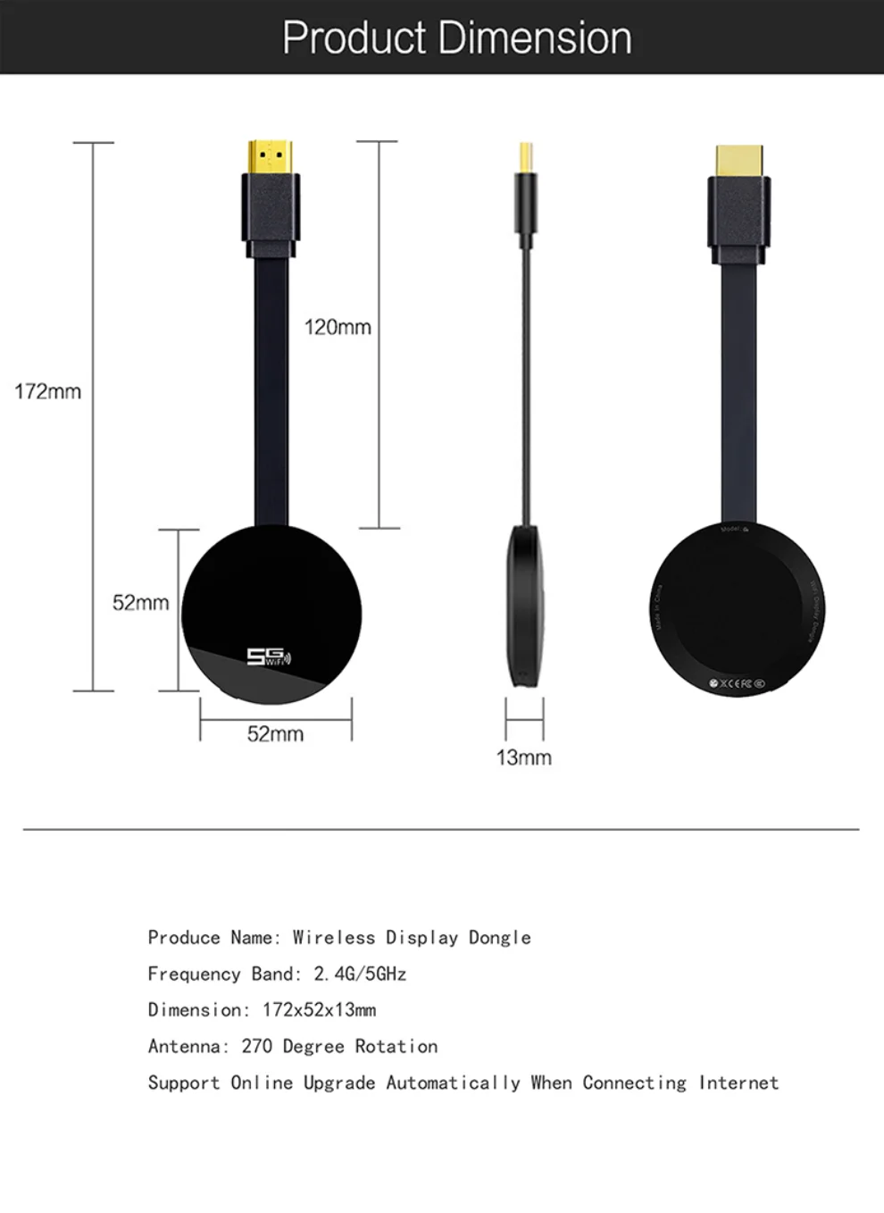 fio, wi-fi, dongle, miracast, airplay, hdmi, para android, ios