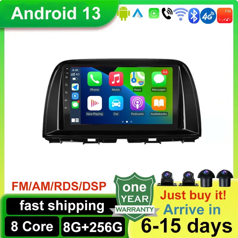 

Автомагнитола CARPLAY DPS Android 13 для Mazda CX5 2012-2015, мультимедийный стереоплеер с Wi-Fi, GPS-навигацией, без DVD, 2 Did