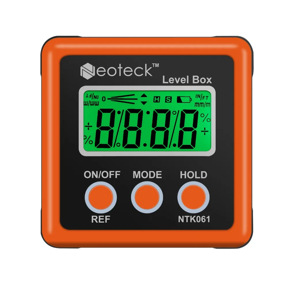 

KNCOKAR Precision Digital Inclinometer Electron Goniometers 4*90 Degree Magnetic Base Digital Protractor Angle Finder Bevel Box