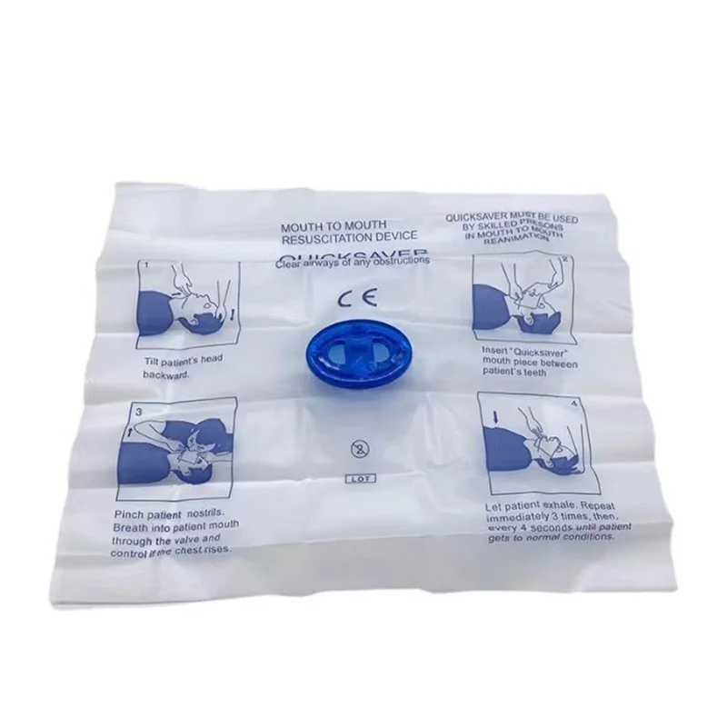 First Aid Mask Disposable First Aid Breathing Respirator Mouth to Mouth CPR Face Shield Artificial Respiration Breathing Mask Rescue Tools
