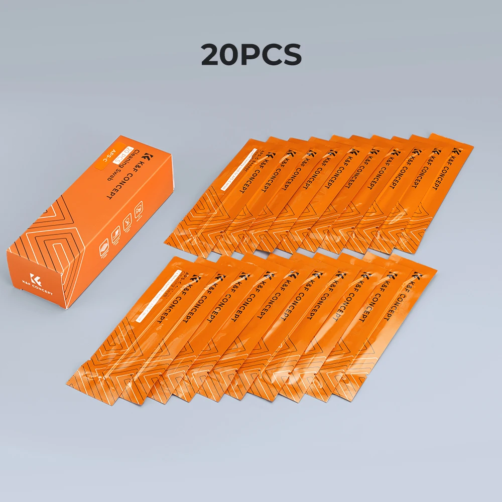K&F Concept 20pcs Sensor Cleaning Swab Kit for DSLR and SLR Digital Cameras - 16mm APS-C and Full Frame CCD/CMOS Cleaning Description Image.This Product Can Be Found With The Tag Names Apsc camera sensor cleaning swabs, Full frame sensor cleaning kits, Sensor cleaning swab full frame