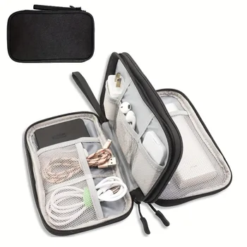 Borsa organizer da viaggio, custodia multi-tasca, adatta per articoli da toeletta, accessori cosmetici e cavi elettronici
