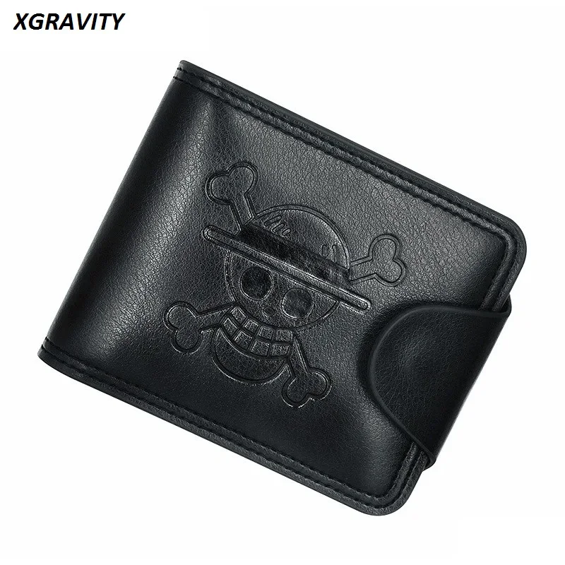 T039 Men Card Holders Female Square Mini Purses Fashion Unisex Punk Skull Short Wallet Men Ghost Design Short Purses