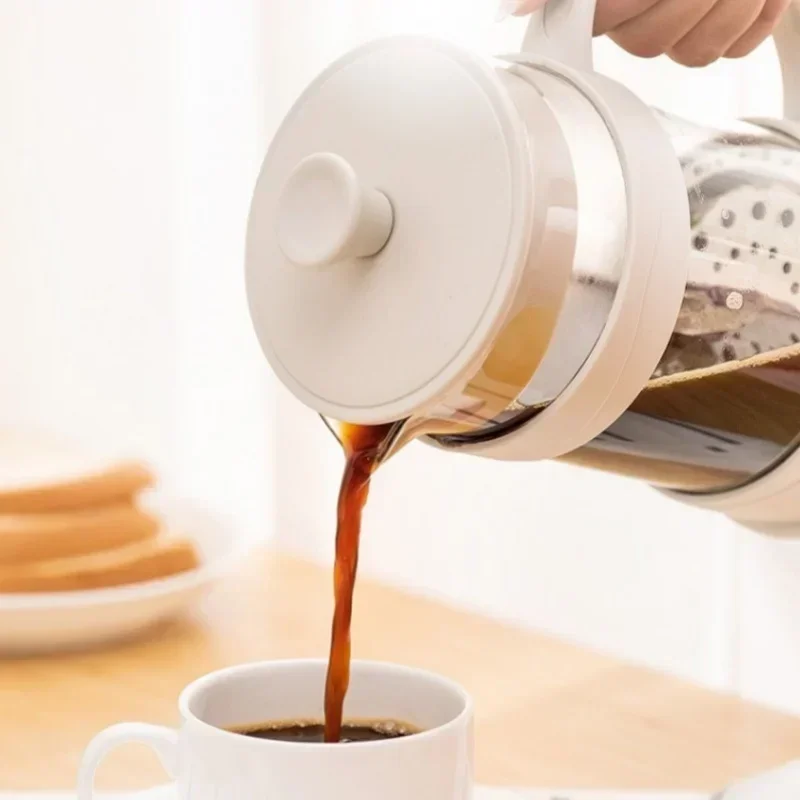 Transparent Glass French Press Heat Resistant Coffee Pot - Image 5