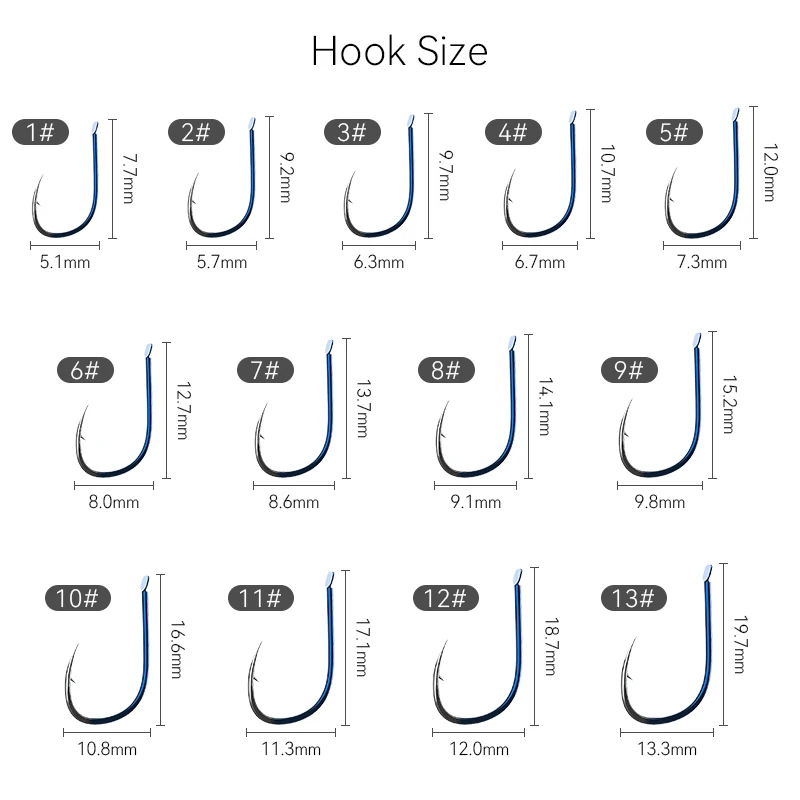 Sea.Yolo 50Pcs Fishing Hooks Sea Barbed Fishing Lures Shank Beak Live Bait Holder Carp Fishing Jig Worm Hooks Accessories Tackle