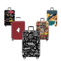 Thick Elastic Cartoon Luggage Protective Cover Zipper Suit For 18-32 inch Bag Suitcase Covers Trolley Cover Travel Accessories 3