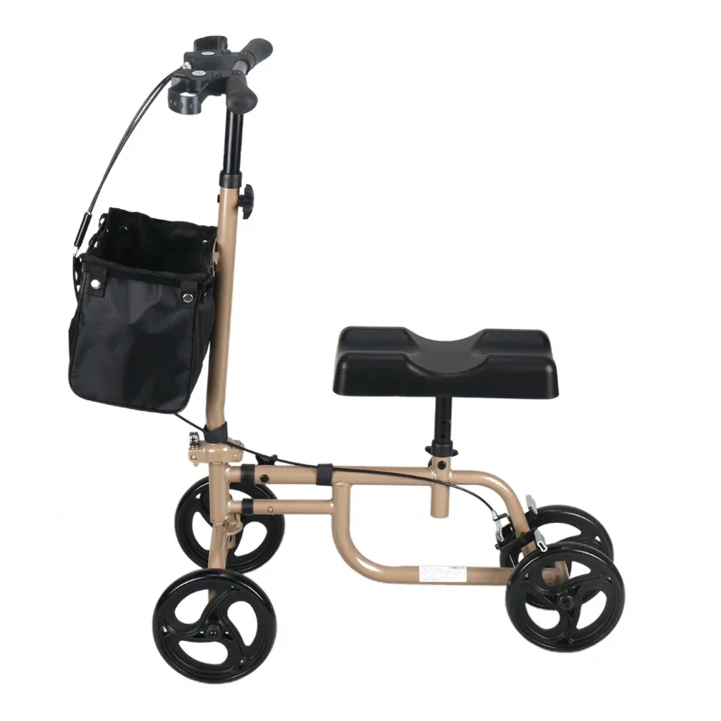 Leg Injury Rehabilitation Knee Scooter, Wheeled Walker for Disabled and Elderly, Assisted Mobility Crutches, Comfortable Support 6