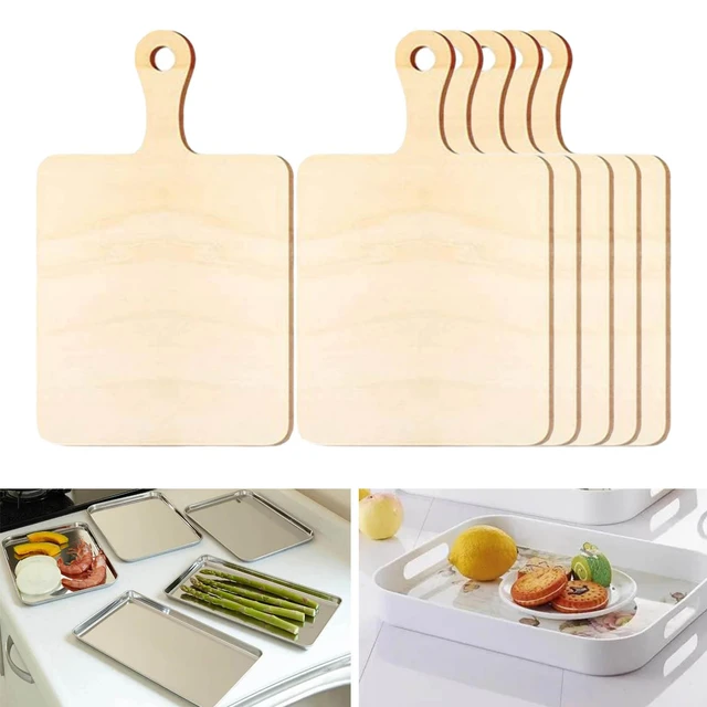 6 Pieces Mini Wooden Cutting Board with Handle Paddle Chopping Board Small  Kitchen Serving Board Wooden Cooking Butcher Block for Christmas DIY Home Kitchen  Cooking Vegetables Decor 