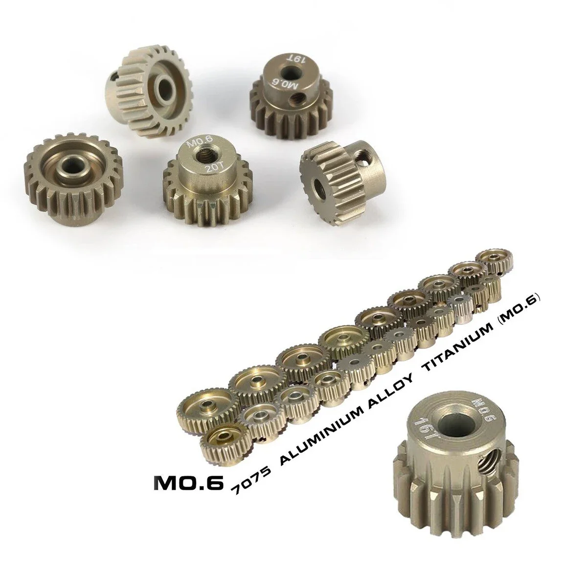 High-Performance Aluminum Alloy Pinion Motor Gear Set for RC Cars