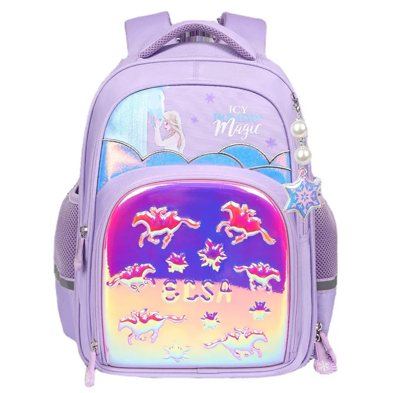 2022 Genuine Disney Frozen School Bag For Girls Elsa Primary Middle Student Shoulder Orthopedic Backpack Large Capacity Mochila