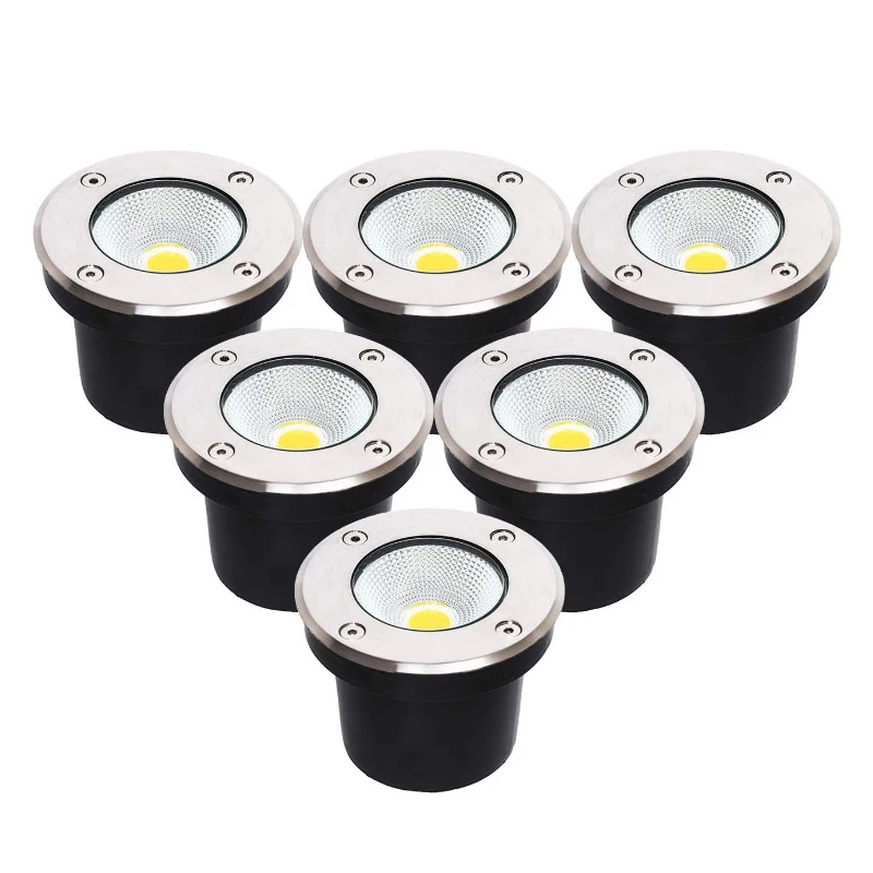 Outdoor IP67 Waterproof Led Light Garden Underground 5W 10W 12W Buried Garden Path Spot Recessed Underground Lamps Warm White