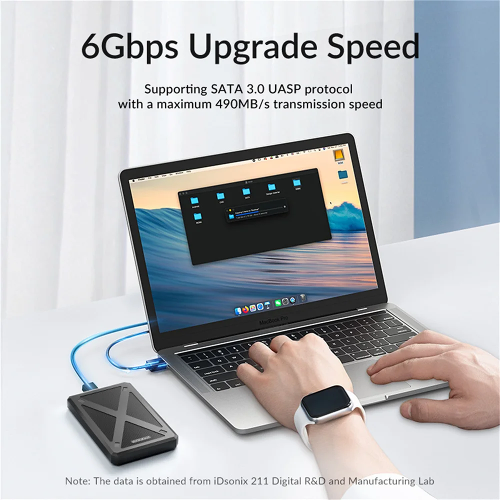 IDsonix SSD HDD PC Ʈ  HDD ̽ ϵ ̺ Ŭ, 2.5 ġ USB3.0 HDD ̽ SATA USB3.1, 6Gbps ӵ