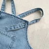 2023 Baby Boy Girl Romper Cowboy Sleeveless Jumpsuit Toddler Baby Boy Girl Romper Solid Color Boy Casual Costume Baby Romper 4