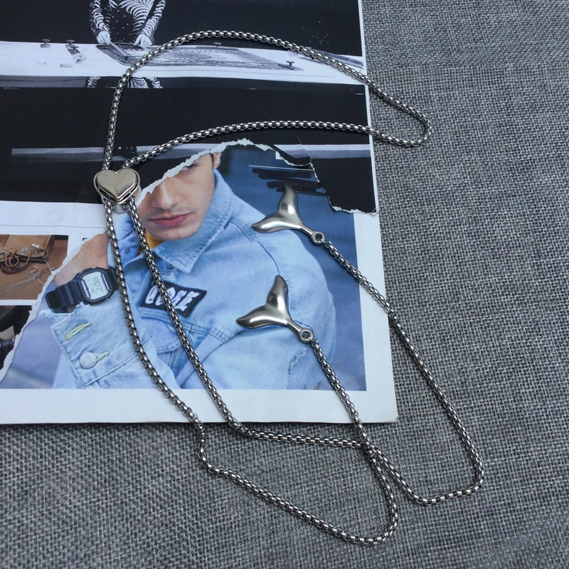 Original design bolo ties heart-shaped bolo tie for men and women personality neck tie fashion necklace