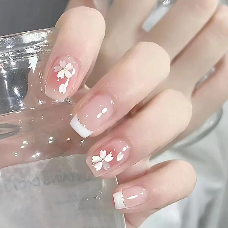 Elegant Simple Clear Gel Nails