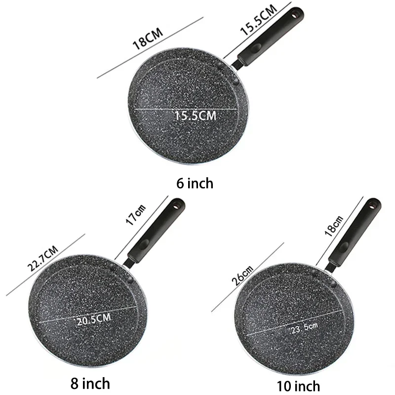 Premium Non-Stick Frying Pan Set with Handle - Ideal for Pancakes, Eggs, and More