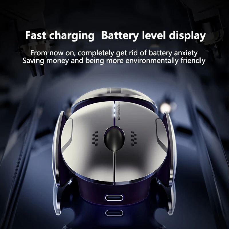 Inphic X2 Silent Bluetooth Mouse Metal Base Rechargeable Wireless Gaming Mouse for Computer Laptop Office Game