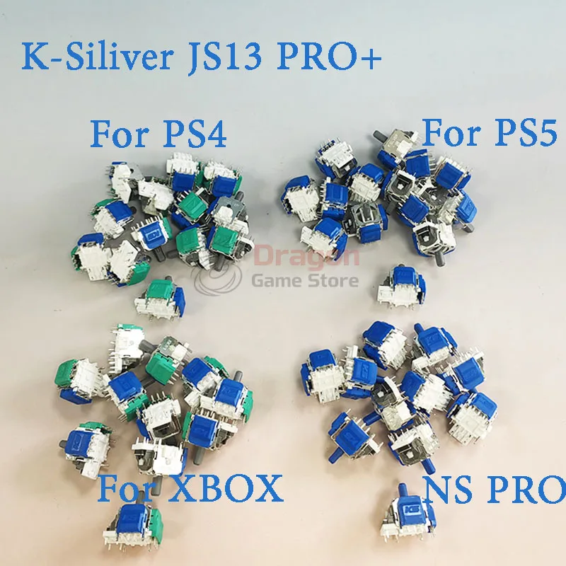 50Pcs K-SILVER JS13 PRO+TMR 조이스틱 스위치 프로 PS5 PS4 Xbox 시리즈 Xbox One 안티 드리프트 전자기 아날로그 썸스틱