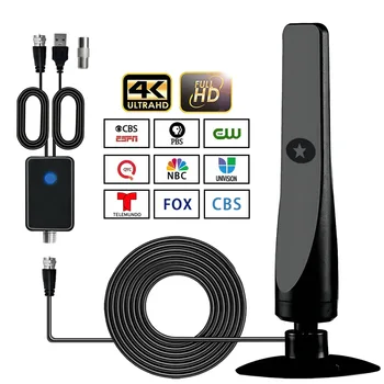 Nuovo Modello di Antenna TV Digitale 4K, Ricevitore per Onde Terrestri Digitali ad Alta Definizione, per Uso Interno ed Esterno