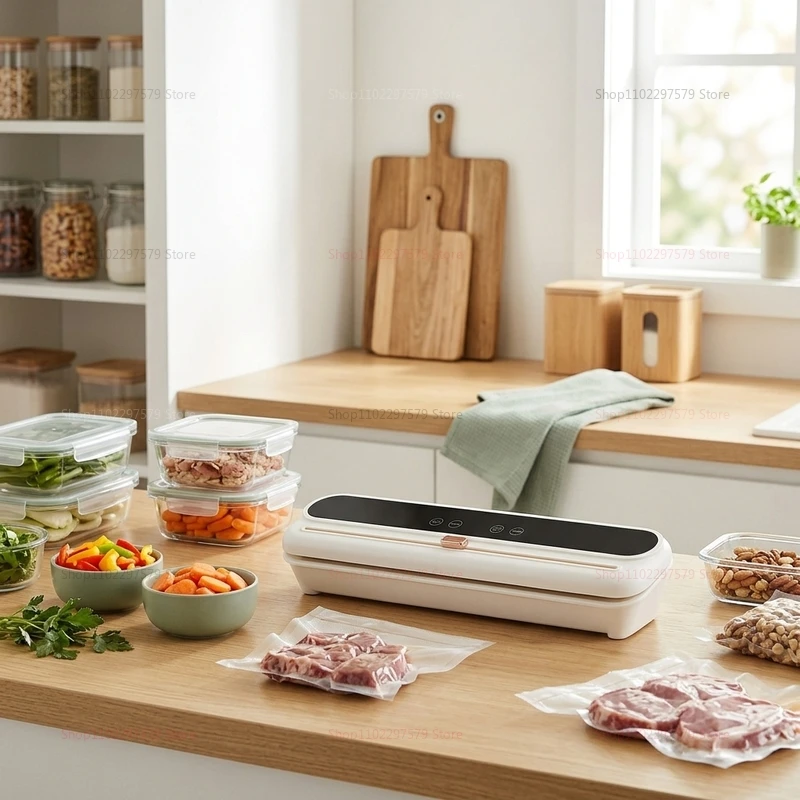 Vacuum Sealer Machine for Food with Built-in Cutter Dry and Wet Modes Easy Kitchen Food Saver Vacuum Packaging Keeps Food Fresh 5