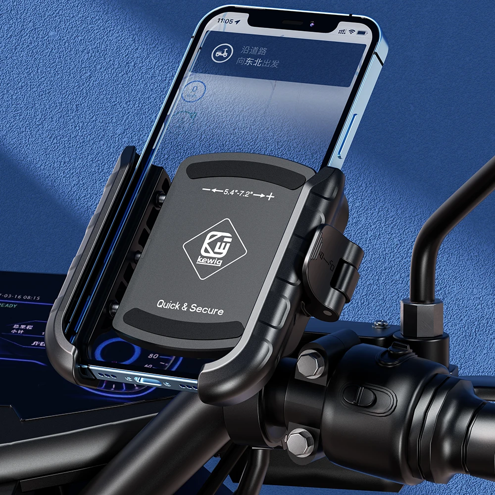 Motorcycle Phone Holder Bike Phone Mount One-touch Automatically Lock Quick  Release Aluminum Anti Vibration Bike Phone Holder - Holders & Stands -  AliExpress