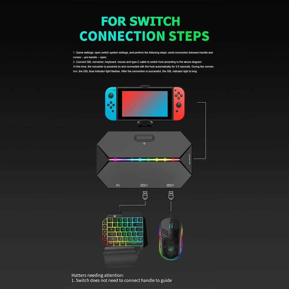 Connectique et chargeur console GENERIQUE Adaptateur de jeu Clavier Souris  Convertisseur Pour Sony PlayStationPS4 Pour Nintend Switch