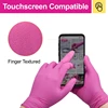20/50/100PCS Rose Red Nitrile Gloves Disposable Anti-Slip Gardening Gloves with Textured Grip Cleaning Working Protictive Gloves 4