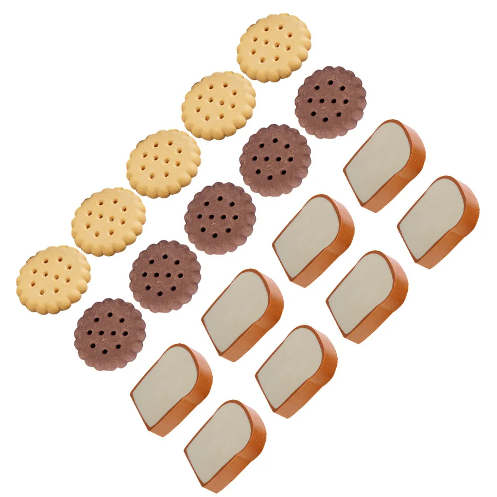 1세트 비스킷 토스트 모양 지우개 음식 모양 고무 지우개 교실 보상 파티 선물 음식 장식 휴일 파티 선물