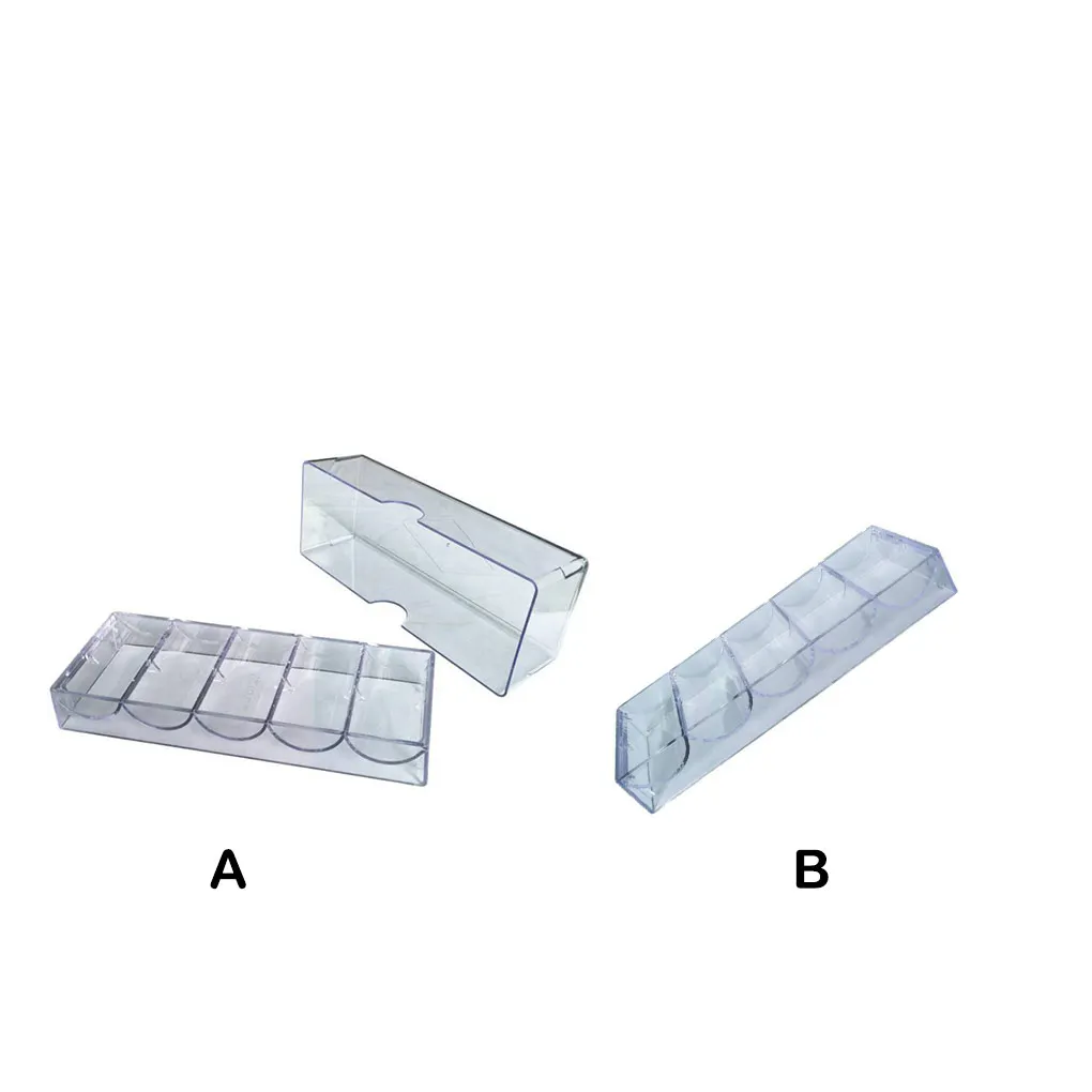 

Cards Chip Game Storage Box Transparent Holder Tray Container Living Room