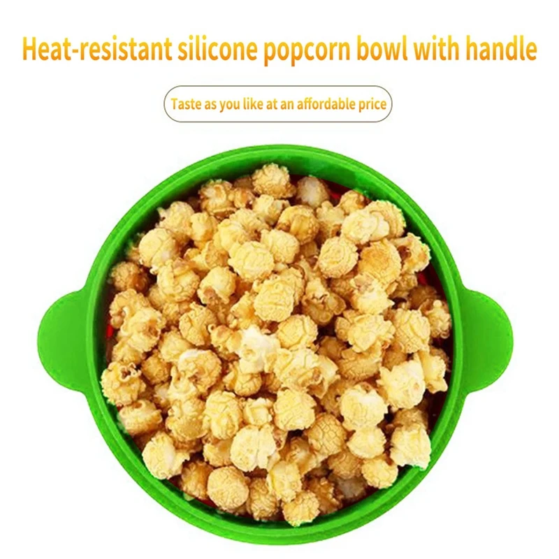 Popcorn Microwave Silicone Foldable Kitchen Easy Tools DIY Popcorn Bucket Bowl Maker With Lid