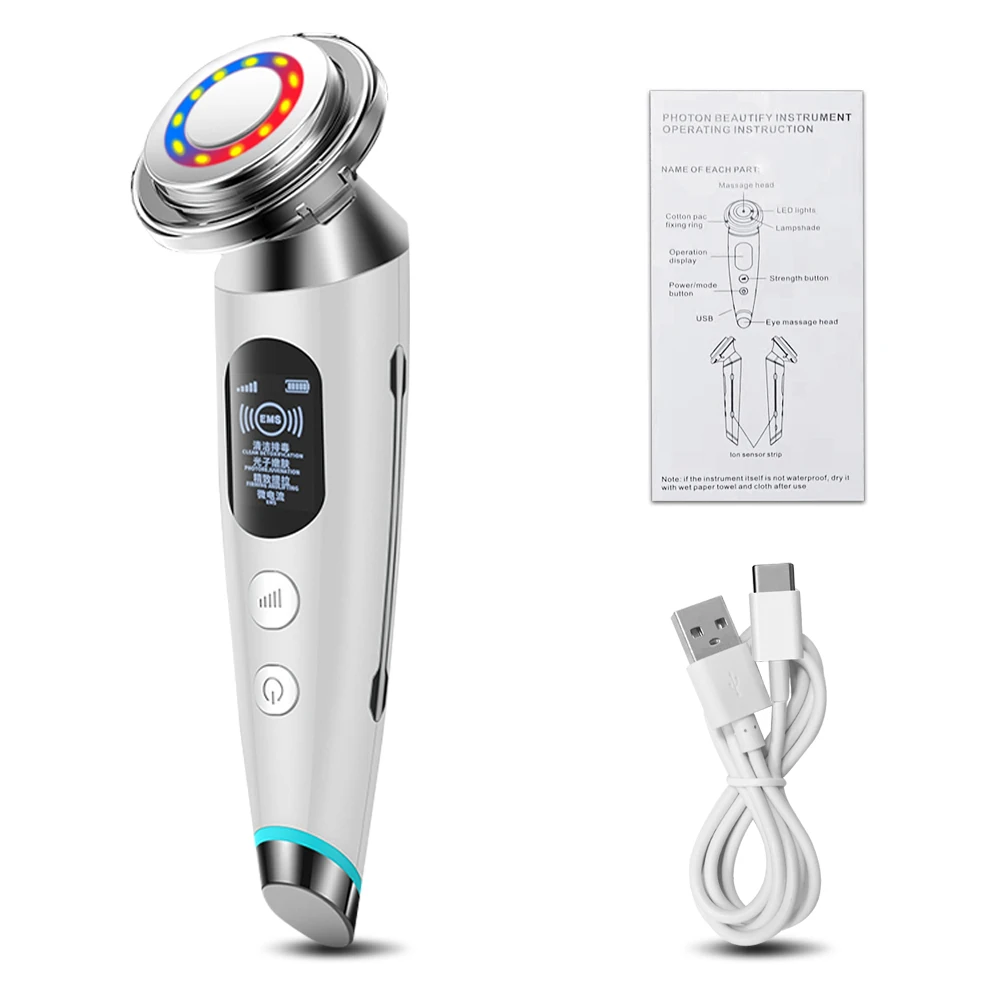 Neck Face Massager Electrotherapy Skin Care Tool Skin Care Device Vibrating Face Massagers Devices EMS Microcurrents Lift Skin Care Tightening Facial Massage Beauty Tools Machine Home