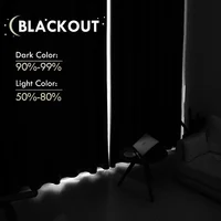 1Pc Black Blackout Curtains Light Reducing Thermal Insulated Grommet Black Out Curtains Panels Drapes for Living Room Bedroom 3